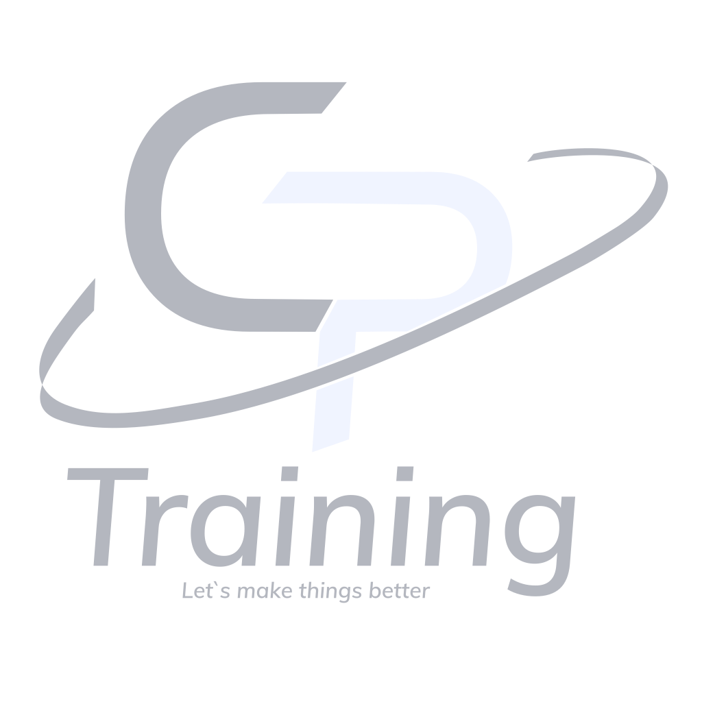 Logo CP Training. C P umfasst mit Schriftzug Training under CP